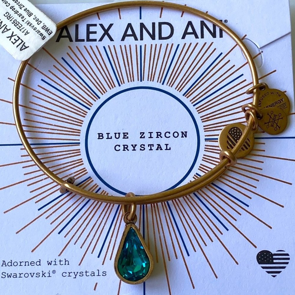 Alex and Ani Swarovski Teardrop Birthstone Bangle